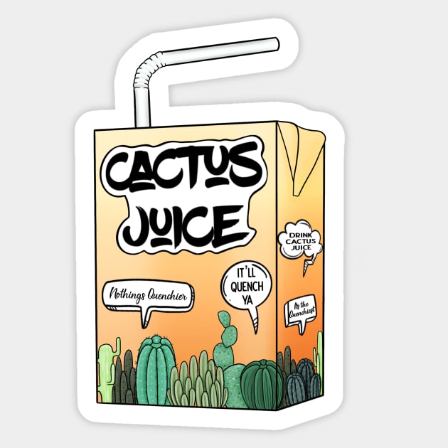 Cactus Juice! Sticker by FoliumDesigns